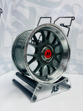 15” AS- 7568 5x100 & 5x114 gunmetal machine lip wheels